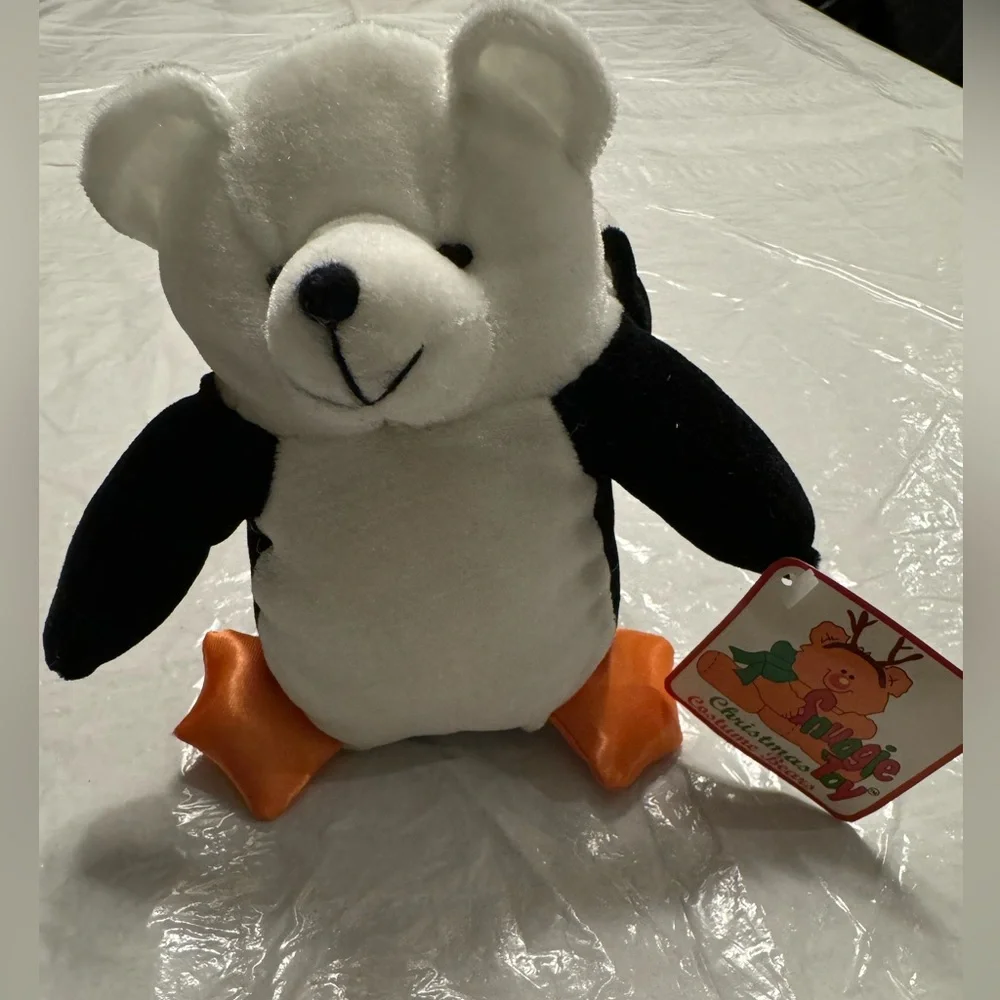 NWT Christmas Costume Bears Black, White And Orange Snuggie Toy